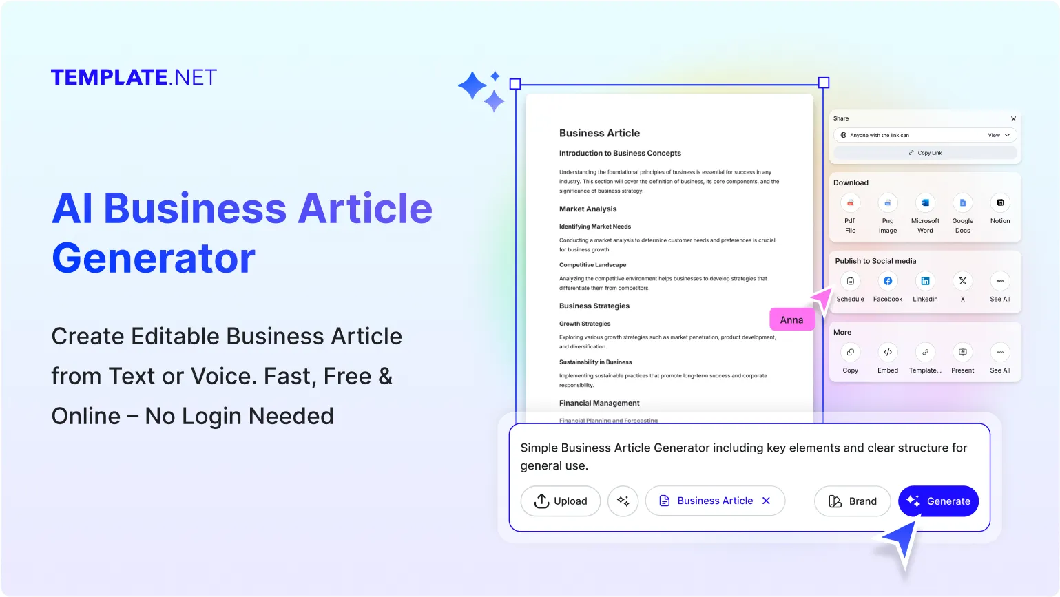 Free AI Business Article Generator, Free Business Article Maker Online